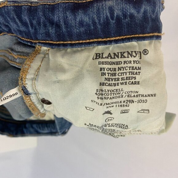 Blank NYC Jeans Women's Size 26 (26 x 27) Low Rise Skinny Rough Hem Light Wash - Picture 10 of 11